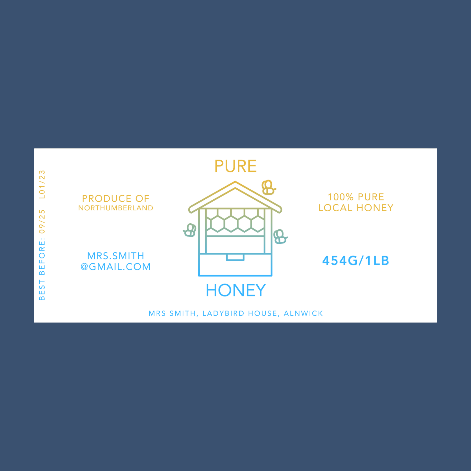 The Bubble Gum Honey Labels (50 or 100 labels)
