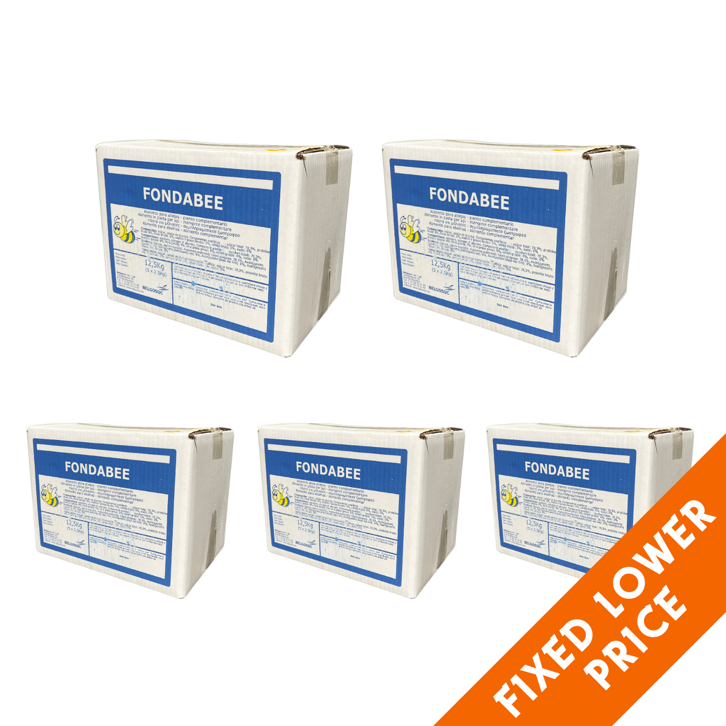 5 x Fondabee, 2.5kg - 12.5kg Box