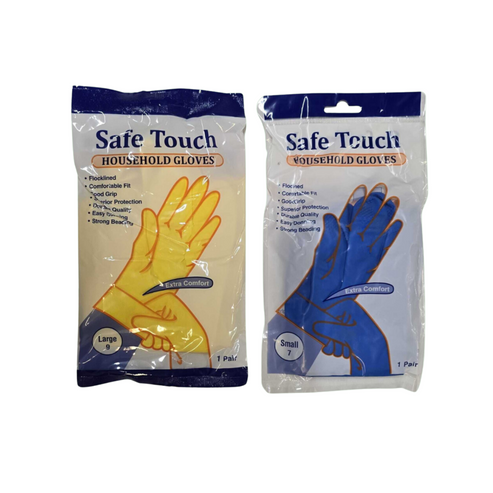 Textured Rubber Gloves - Small or Large