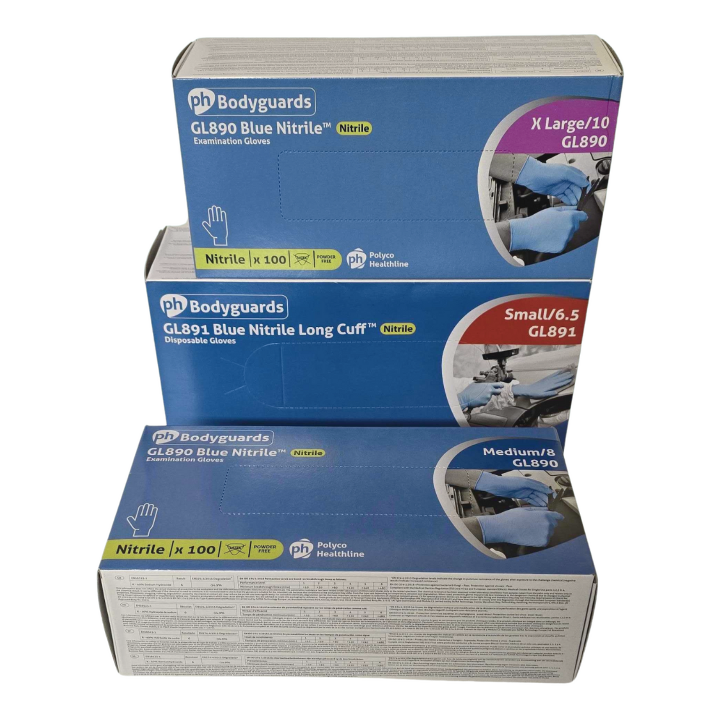 Nitrile Gloves, 50 Pairs - Long or Short Cuff