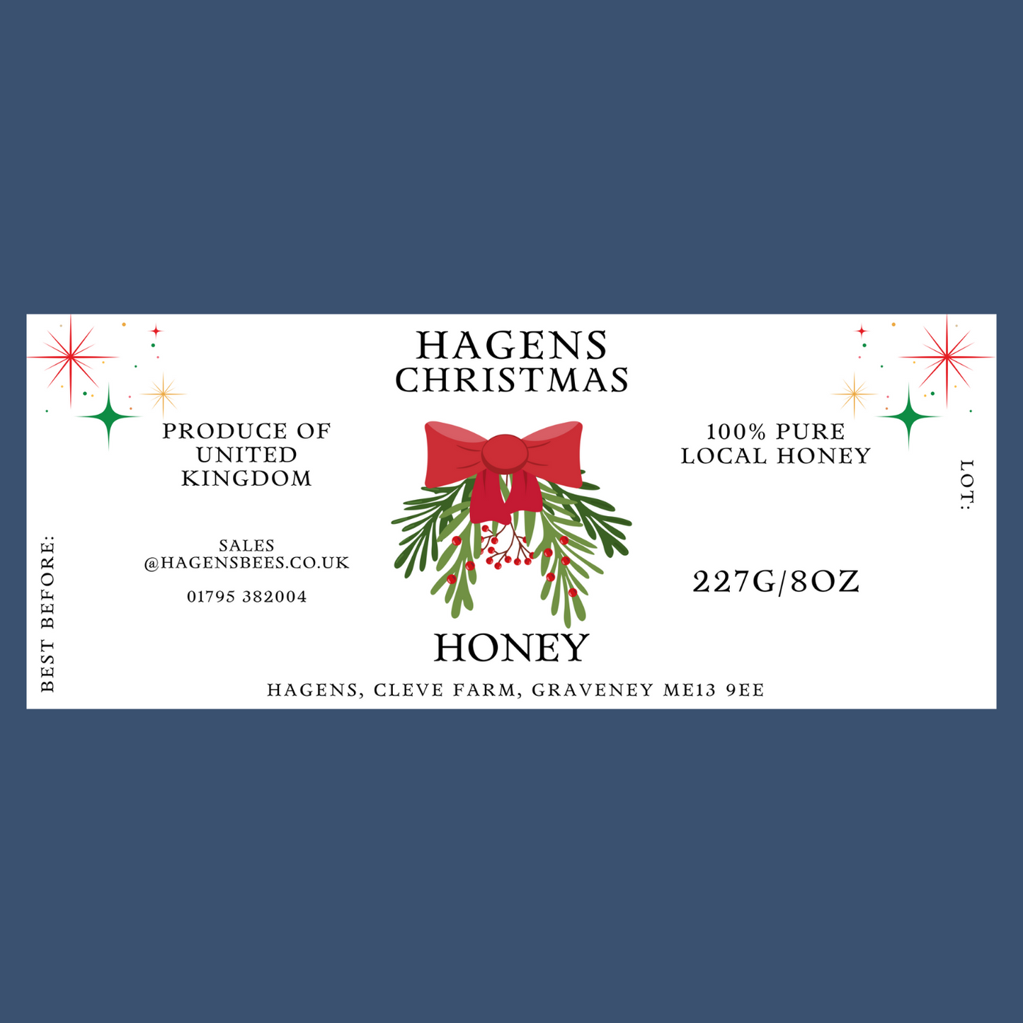 The Festive Bow (50 or 100 labels)