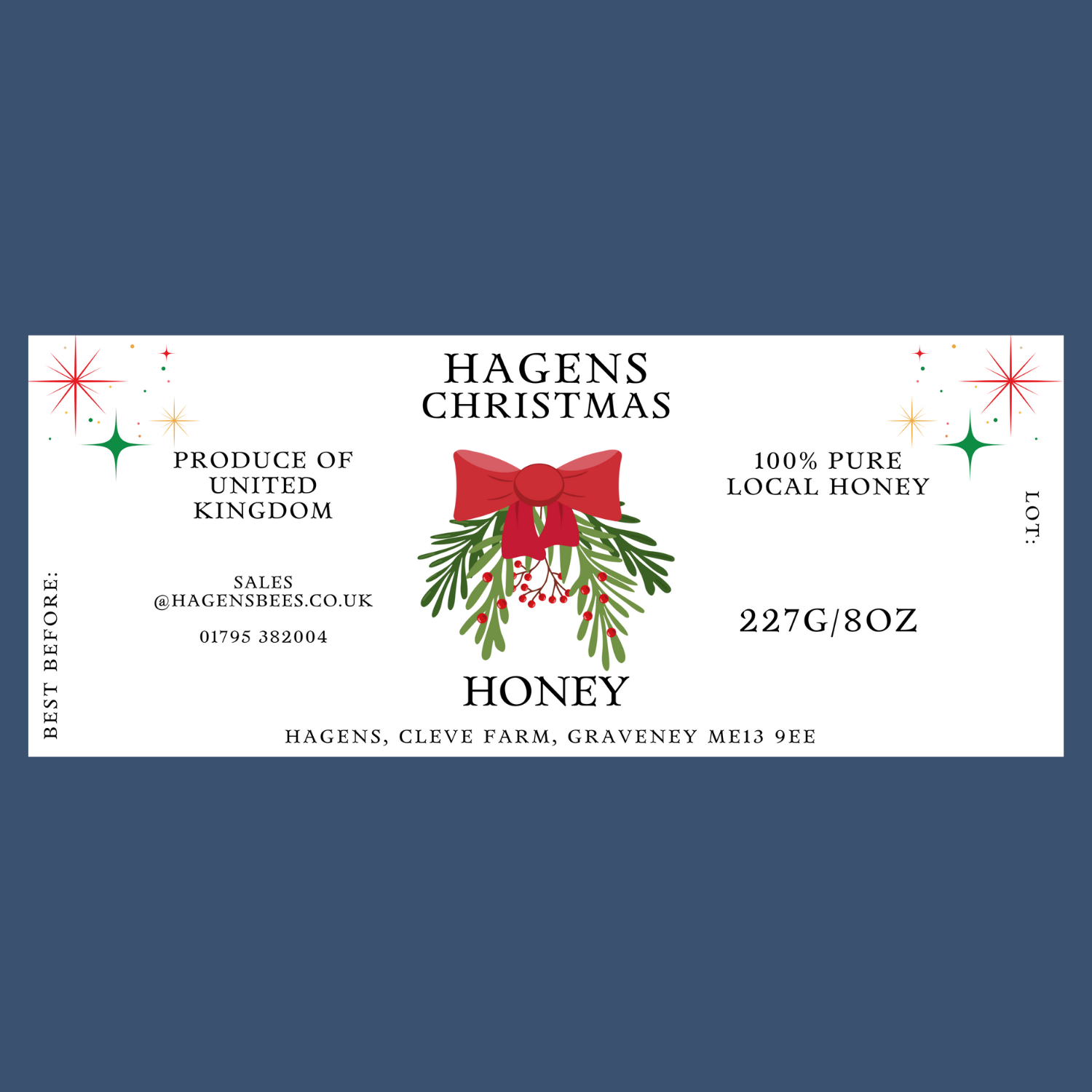 The Festive Bow (50 or 100 labels)