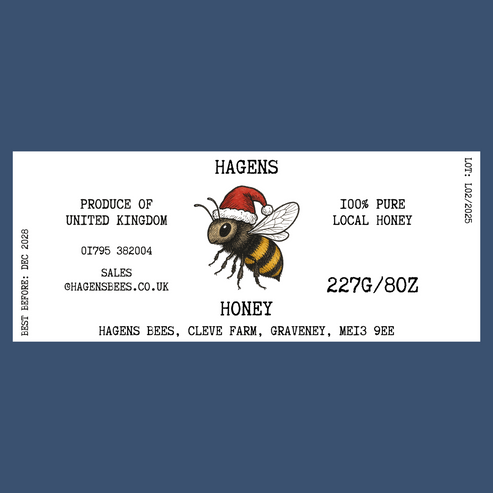 The Christmas Bee (50 or 100 labels)