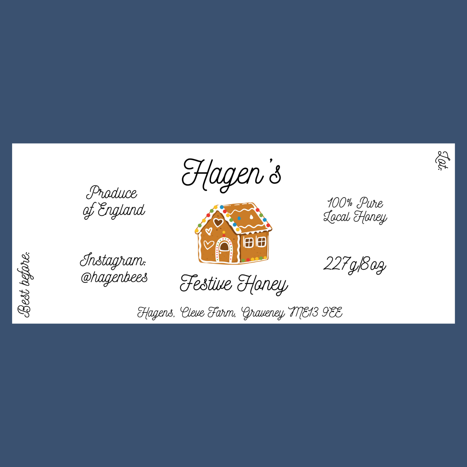 The Gingerbread House (50 or 100 labels)