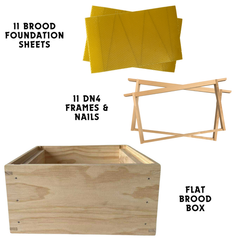 National Brood Kit - Box, Frames & Foundation - MID JUNE DELIVERY