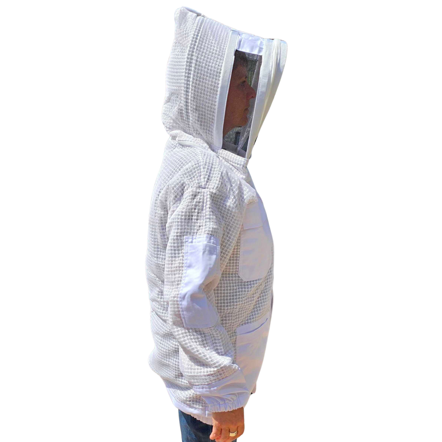 Hagens Premium Vented 3 Layer White Beekeeping Jacket - Various Sizes
