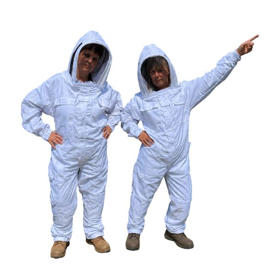 Hagens Premium White Cotton Beekeeping Suit - Various Sizes