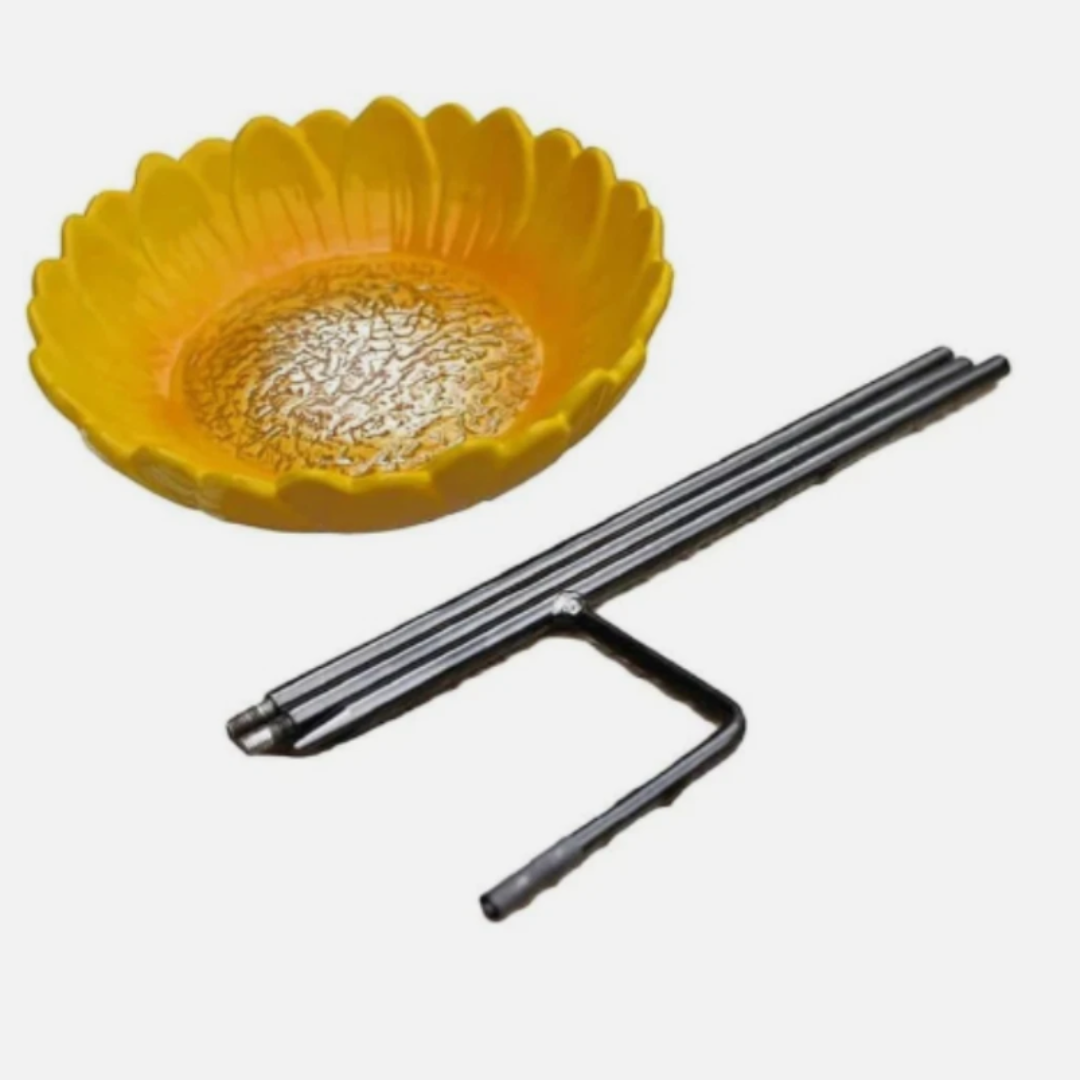 Ceramic Sunflower Wild Bird Feeder