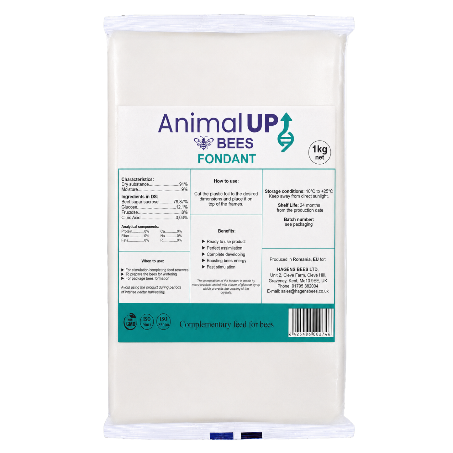 AnimalUP Bees Fondant - 1kg or 10kg