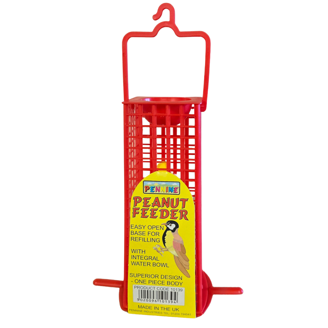 Super Light Red Plastic Peanut Bird Feeder