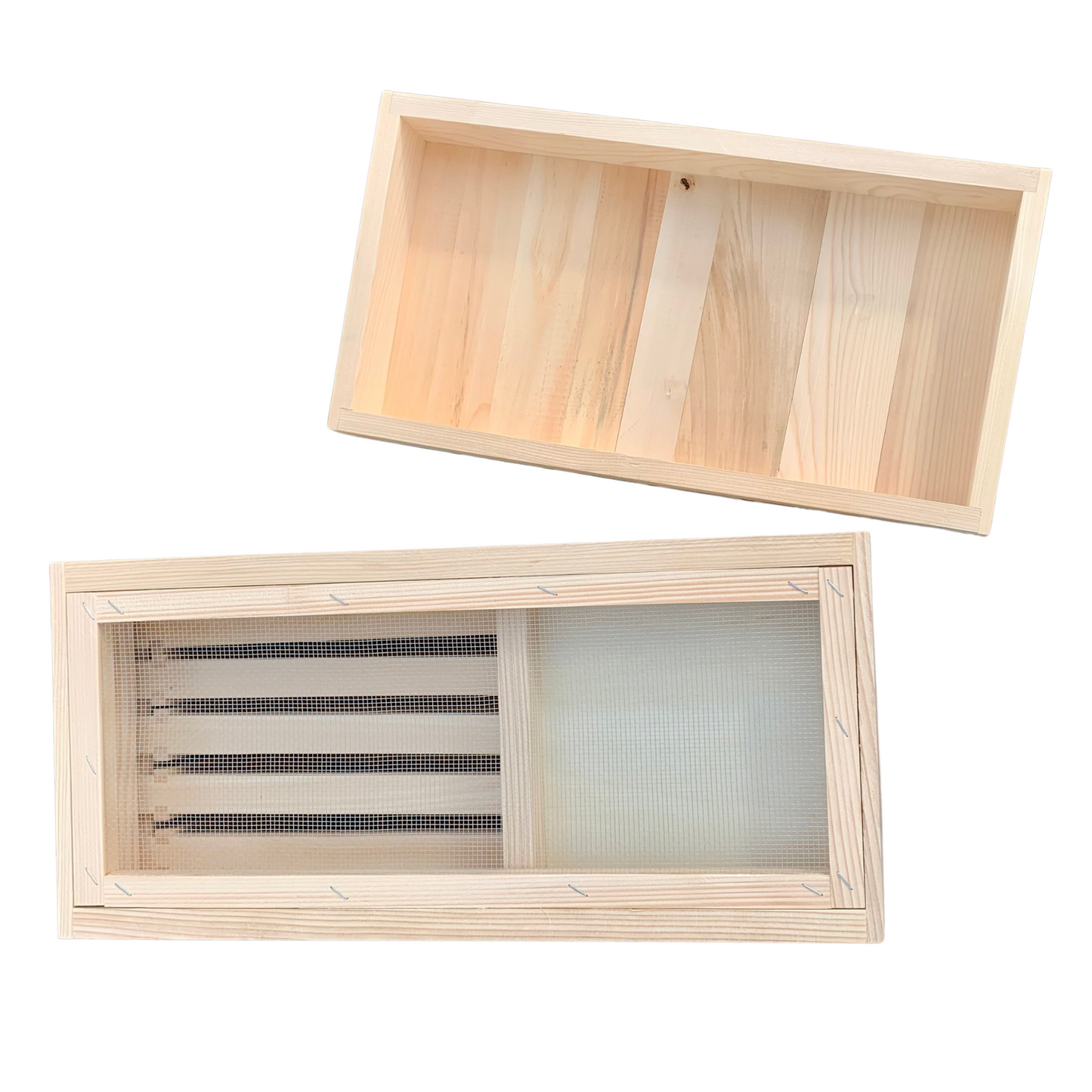 National 5 Frame Nuc Box with Feeder & Screen - Pine