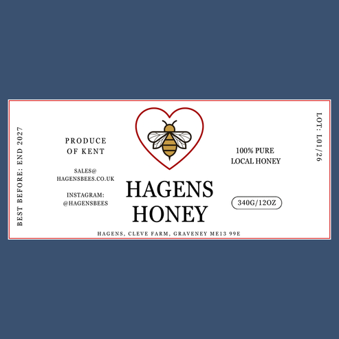 The Love Bee Labels (50 or 100 labels)