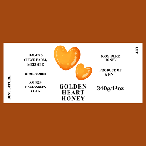 The Heart of Gold Labels (50 or 100 labels)