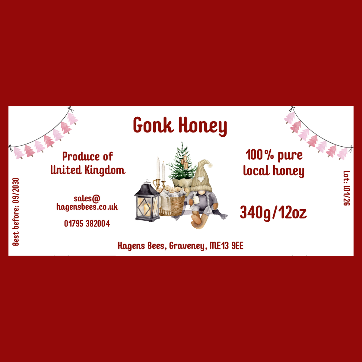 The Festive Gonk Labels (50 or 100 labels)