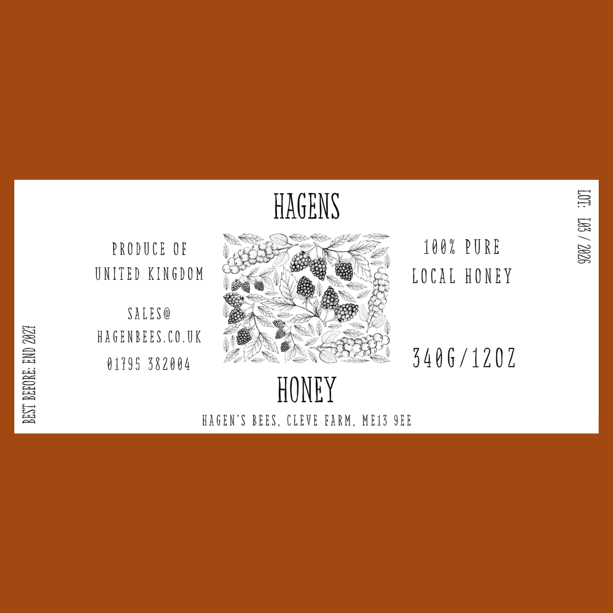 The Autumn Fruit Labels (50 or 100 labels)