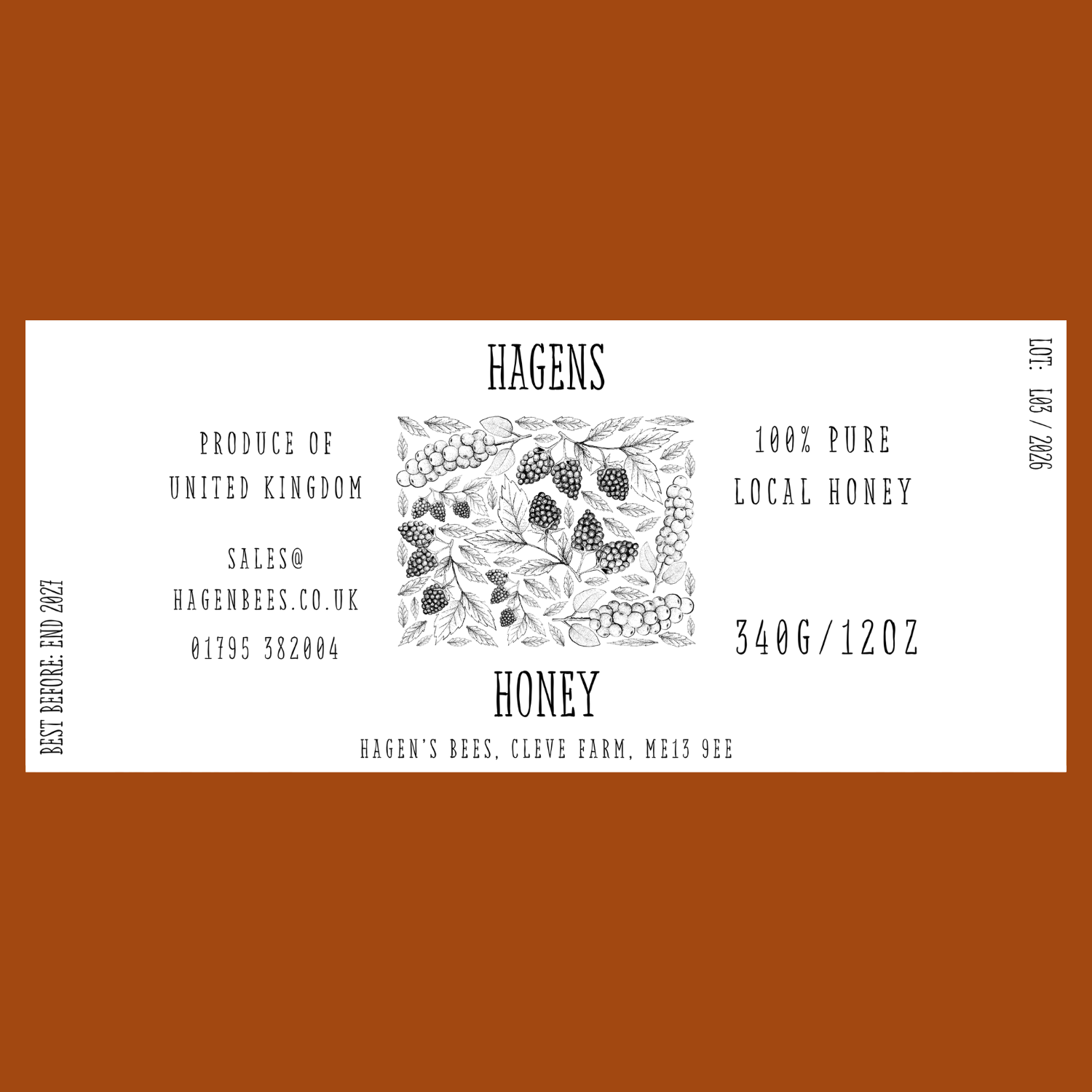 The Autumn Fruit Labels (50 or 100 labels)
