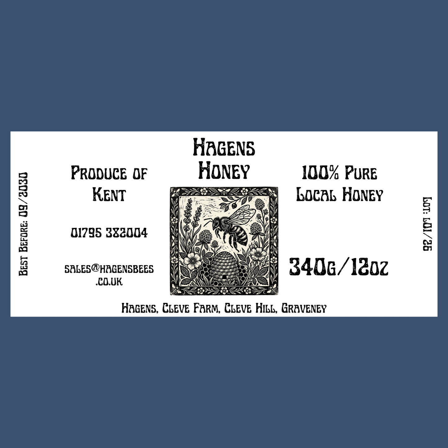 The Bee Stamp Labels (50 or 100 labels)