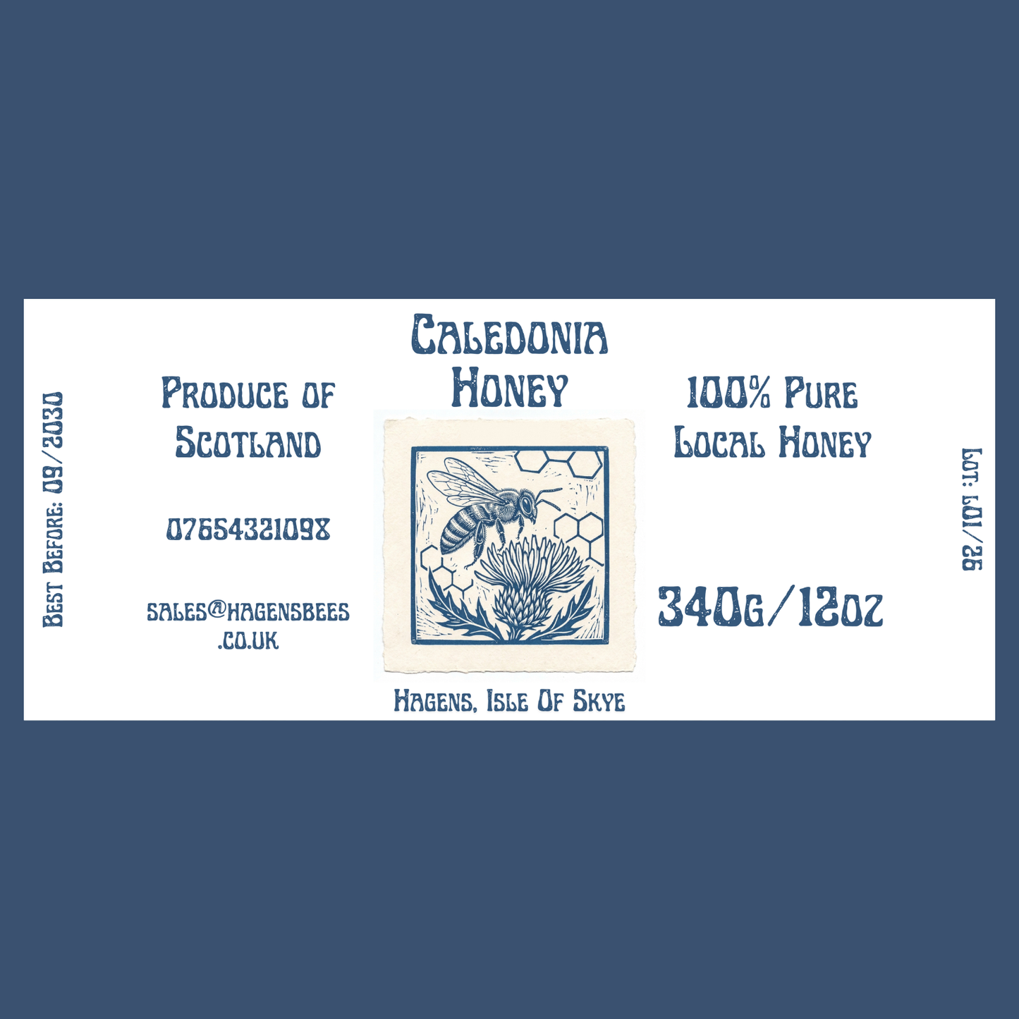 The Caledonia Labels (50 or 100 labels)
