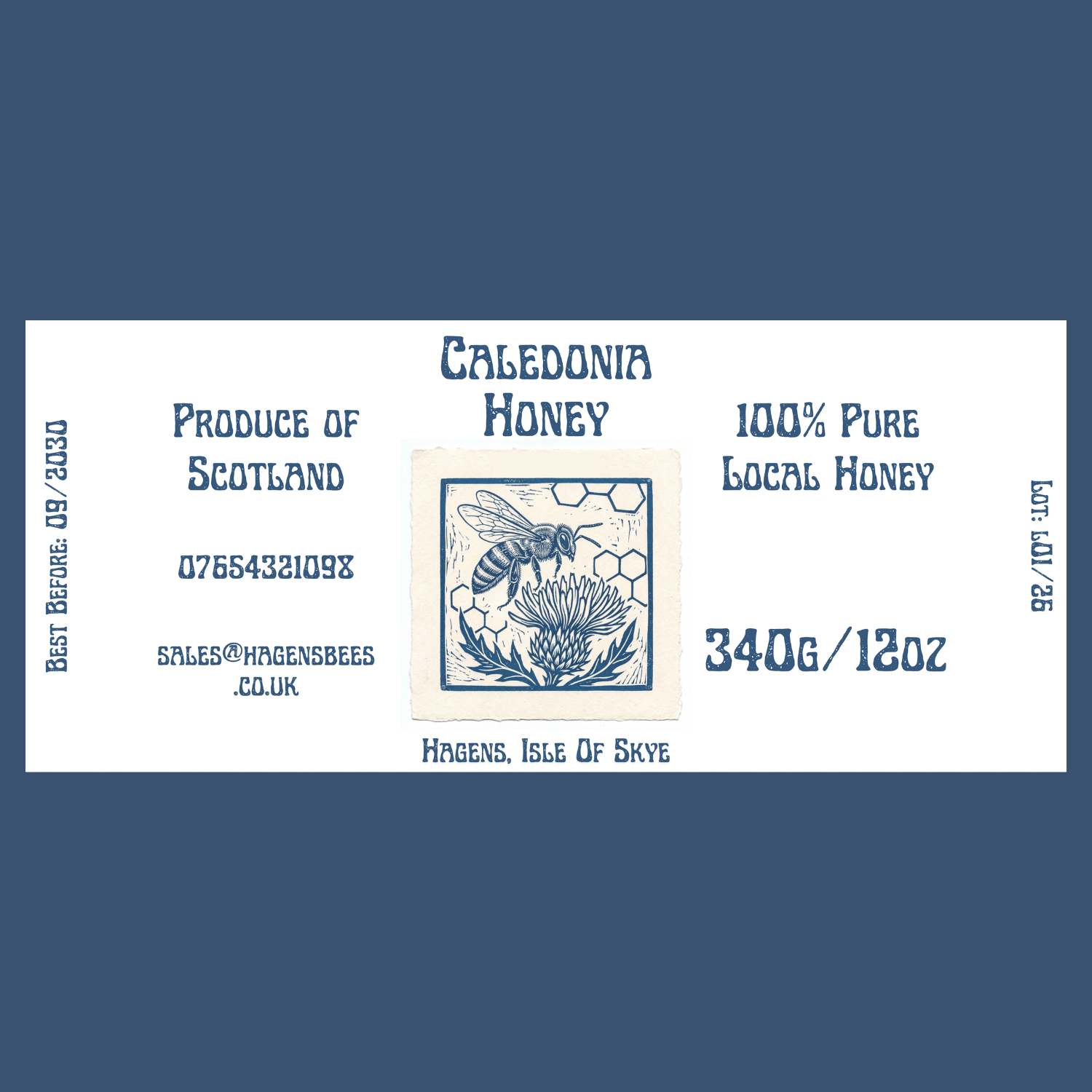The Caledonia Labels (50 or 100 labels)