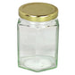 12oz Glass Hex Jar With Lid, 84 Pack - Bee Equipment